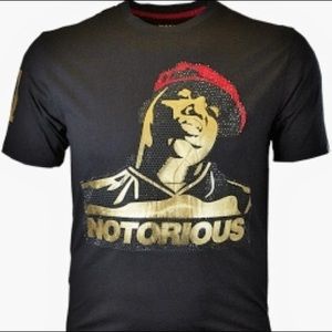 MAKOBI Notorious Biggie Shirt Rhinestones Bling
